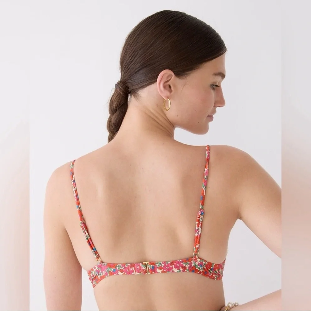 NEW J.Crew French Bikini Top Brilliant‎ Blooms Size 2X